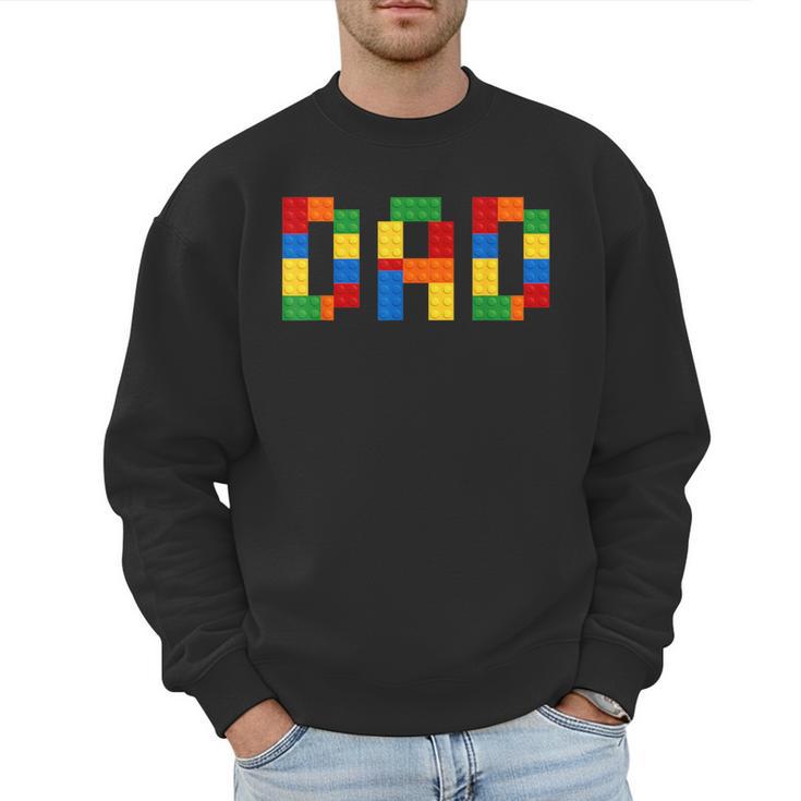 Dad Of The Birthday Boy Building Blocks Bricks Builder Men Sweatshirt