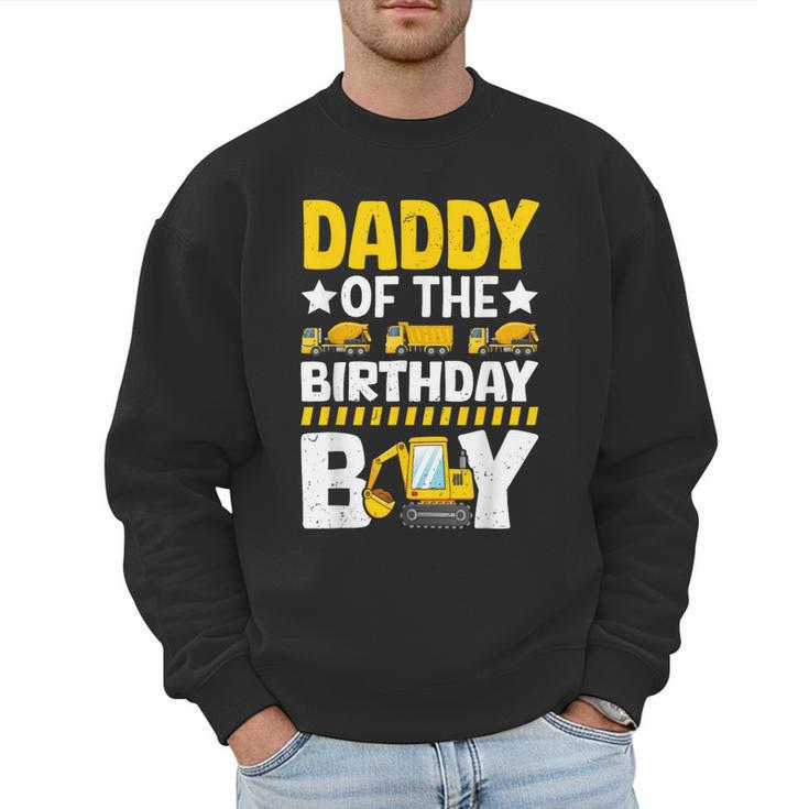 Dad Of The Birthday Boy Construction Theme Party Matching Men Sweatshirt