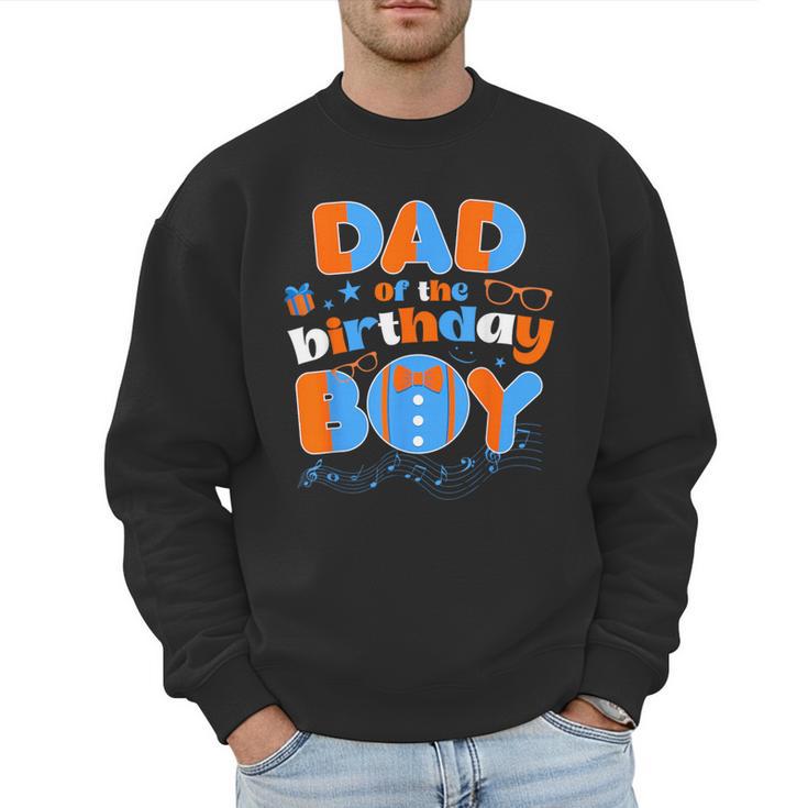 Dad Of The Birthday Boy Matching Family Blippy Men Sweatshirt