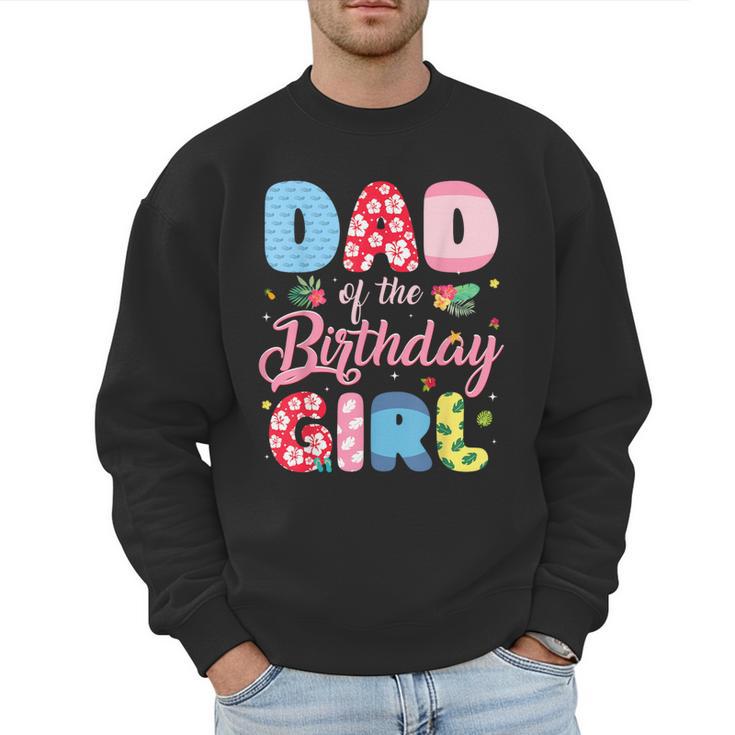 Dad Of The Birthday Girl Family Summer Beach Birthday Party Men Sweatshirt
