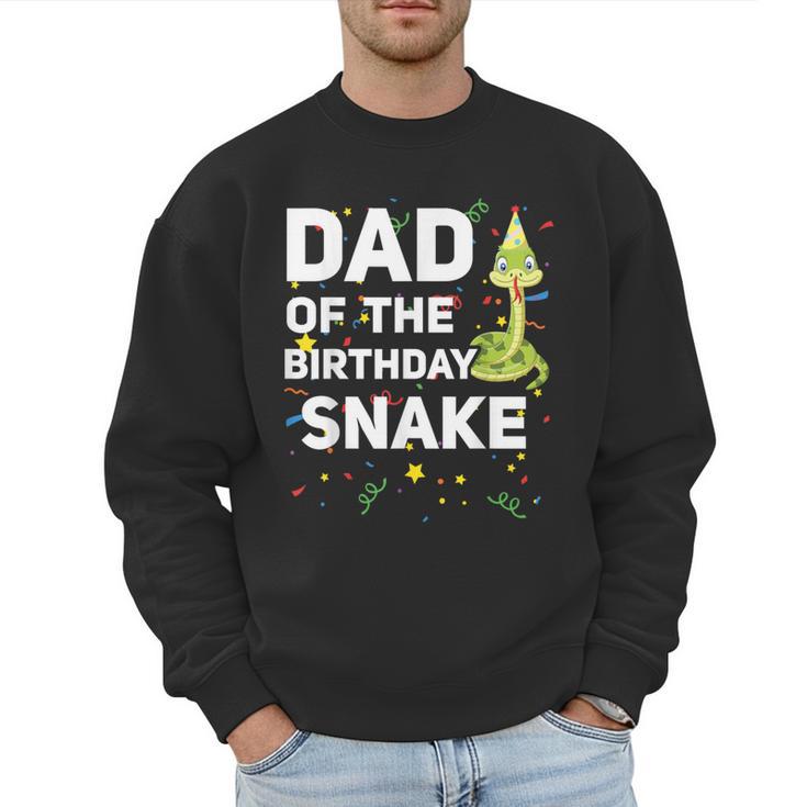 Dad Of The Birthday Snake Themed Birthday Party Men Sweatshirt