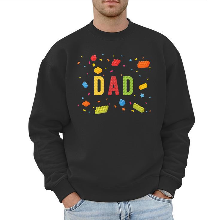 Dad Building Blocks Birthday Boy Men Sweatshirt