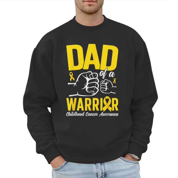Dad Of A Childhood Cancer Warrior Childhood Cancer Awareness Men Sweatshirt