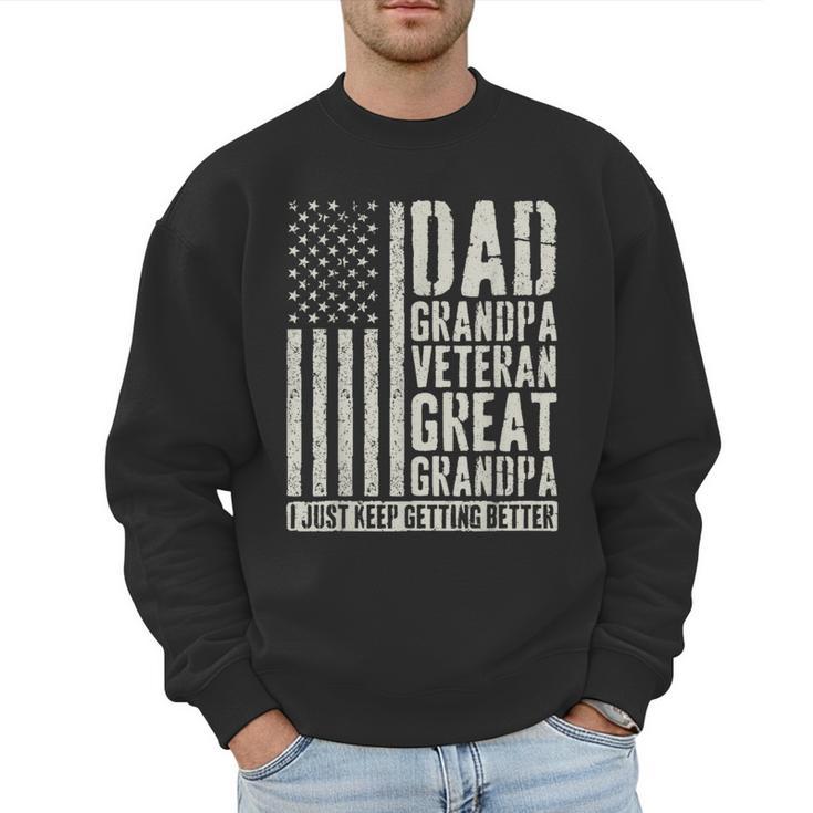 Dad Grandpa Veteran Great Grandpa Men Sweatshirt