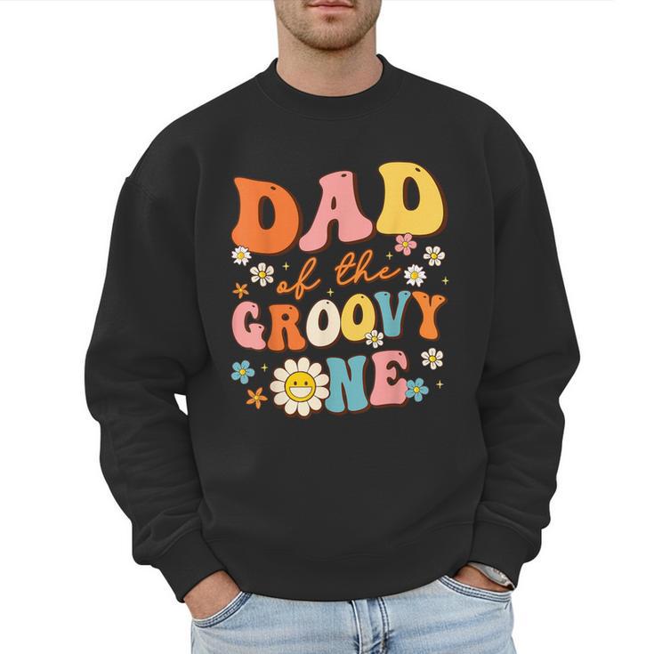 Dad Of The Groovy One 1st Birthday Pregnancy Announcement Men Sweatshirt