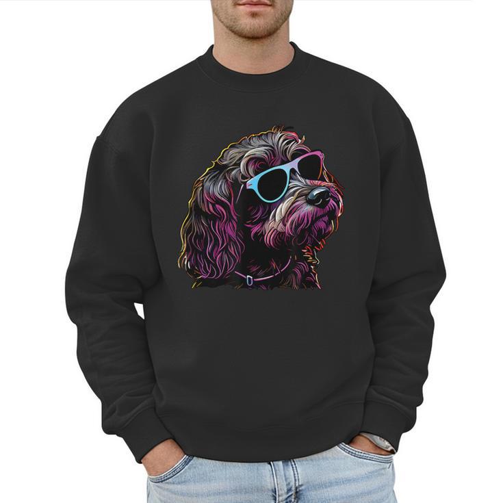 Dad Mom Cool Dog Sunglasses Cockapoo Men Sweatshirt Dad Mom Cool Dog Sunglasses Cockapoo Men Sweatshirt