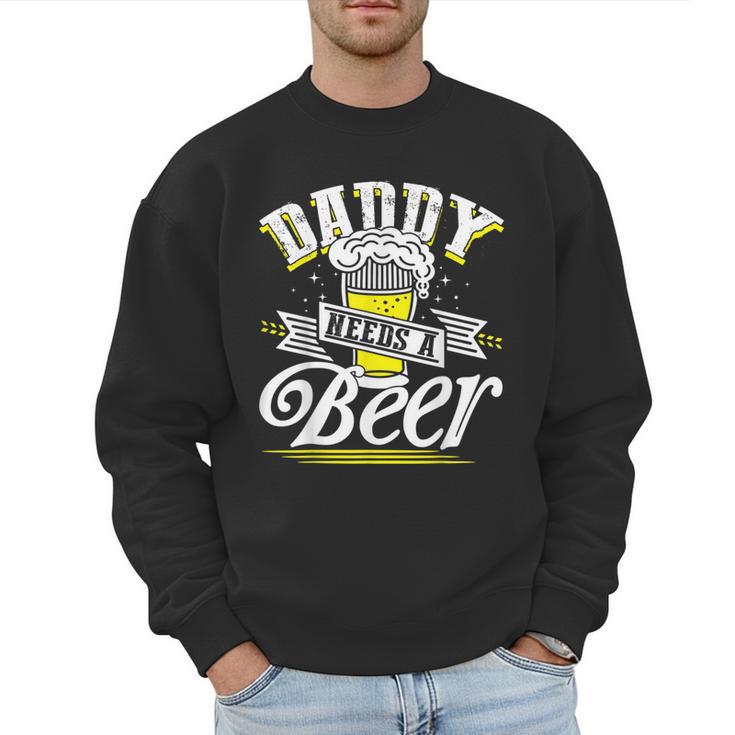 Dad Needs A Beer Button Up Shirts Beer Drinking Lover Men Sweatshirt