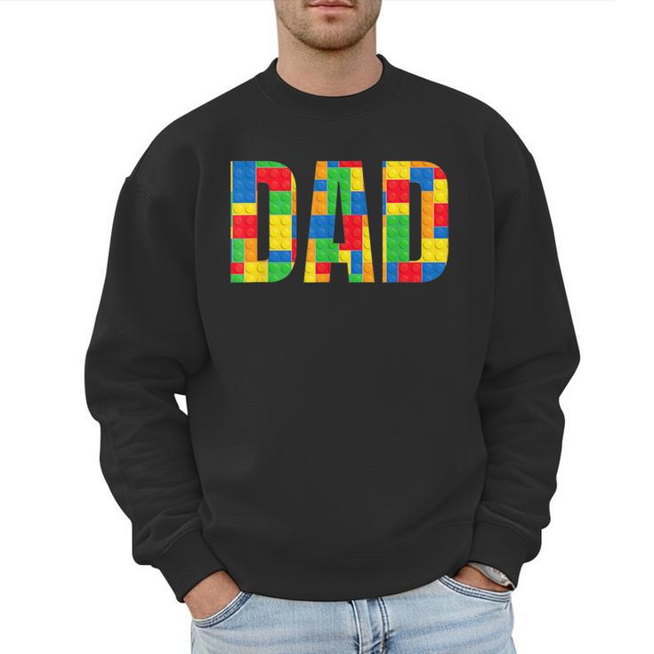 Dad Parent Brick Master Builder Building Blocks Set Family T Men Sweatshirt