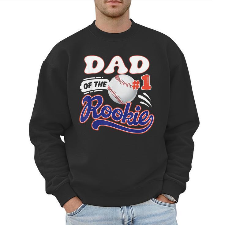 Dad Rookie Of Year 1st Birthday Baseball Theme Matching Men Sweatshirt
