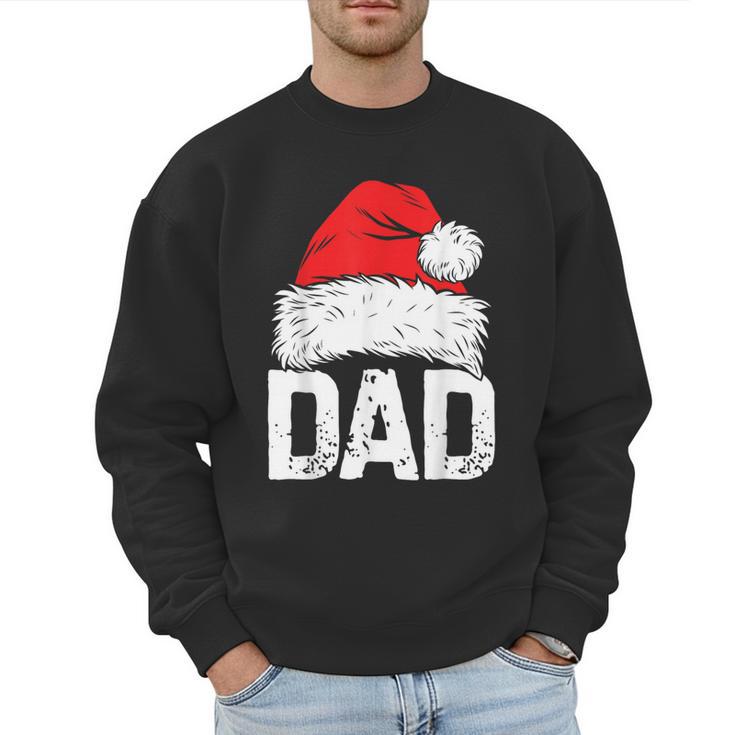 Dad Santa Christmas Family Matching Pajamas Papa Xmas Father Short Sleeve Men Sweatshirt
