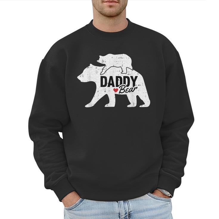 Daddy Bear Fathers Day Cute Baby Cub Papa Dad-a Pops Small Men Sweatshirt