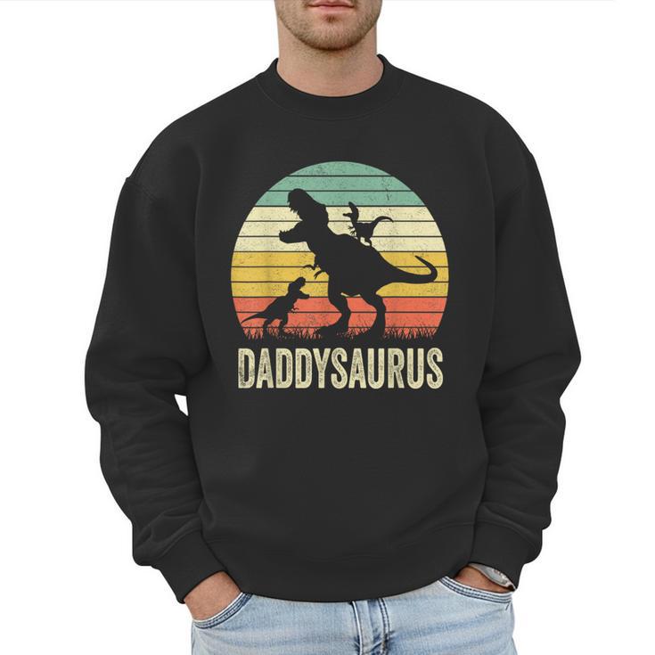 Daddy Dinosaur Daddysaurus 2 Kids For Dad Men Sweatshirt