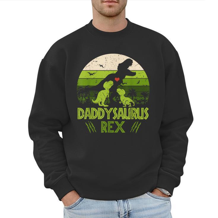 Daddysaurus Rex 2 Kids Sunset Tshirt For Fathers Day Men Sweatshirt