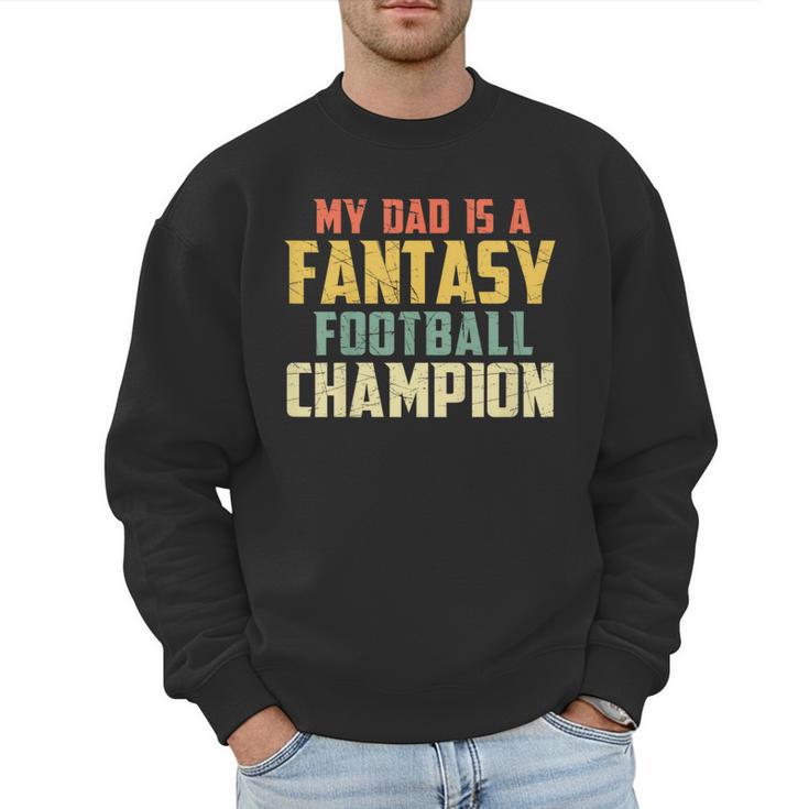 Fantasy Football Dad Champion Vintage Draft Party Men Sweatshirt