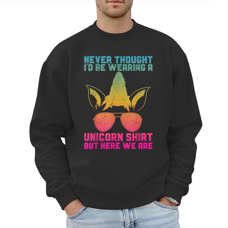Fathers Day I Wear A Unicorn Shirt Dadacorn Men Sweatshirt