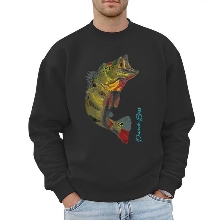 Fishing Shirts PEACOCK BASS Fishing Art Shirt For Dad Men Sweatshirt