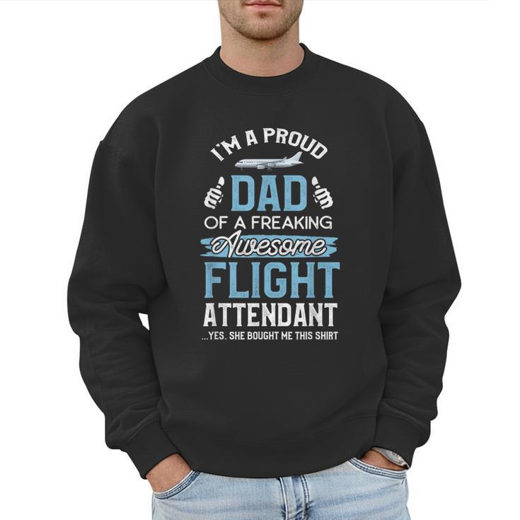 Flight Attendant Shirt For Dad Father Flight Attendant Men Sweatshirt