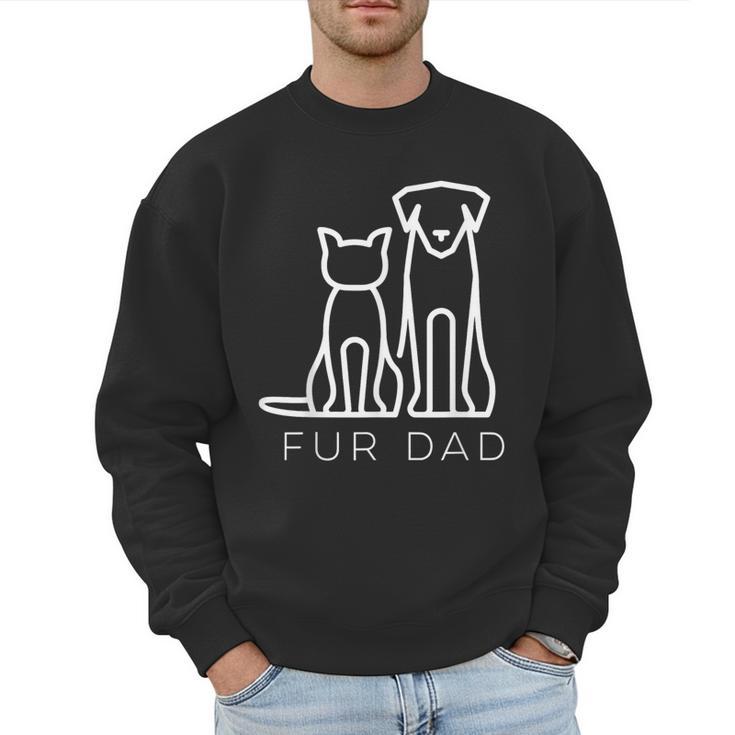 Fur Dad Pet Lover Cat Dog Dad Husband Fathers Day Wife Men Sweatshirt