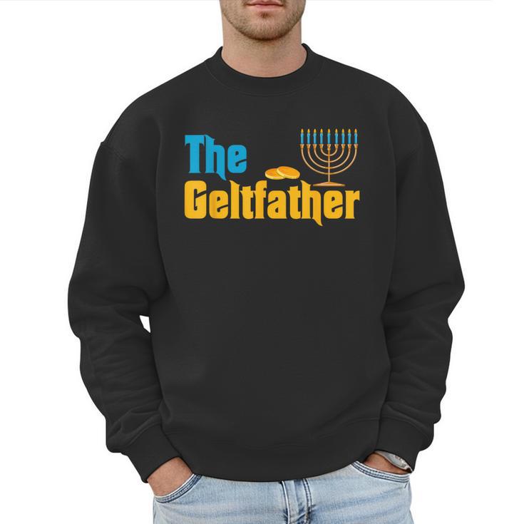 Gelt Father Hanukkah Menorah Jewish Dad Pajamas Men Sweatshirt
