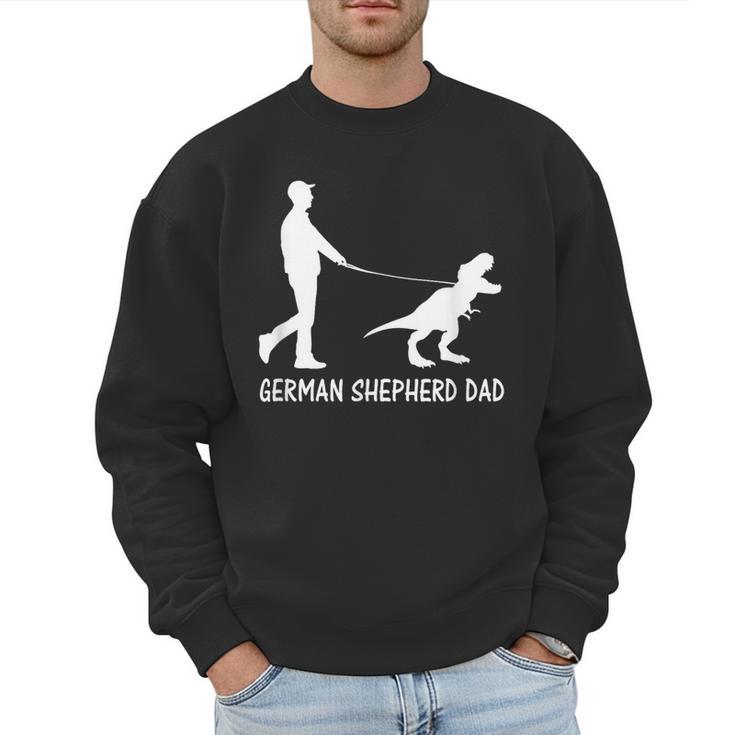 German Shepherd Dad Dinosaur GSD Owners Father's Day Men Sweatshirt
