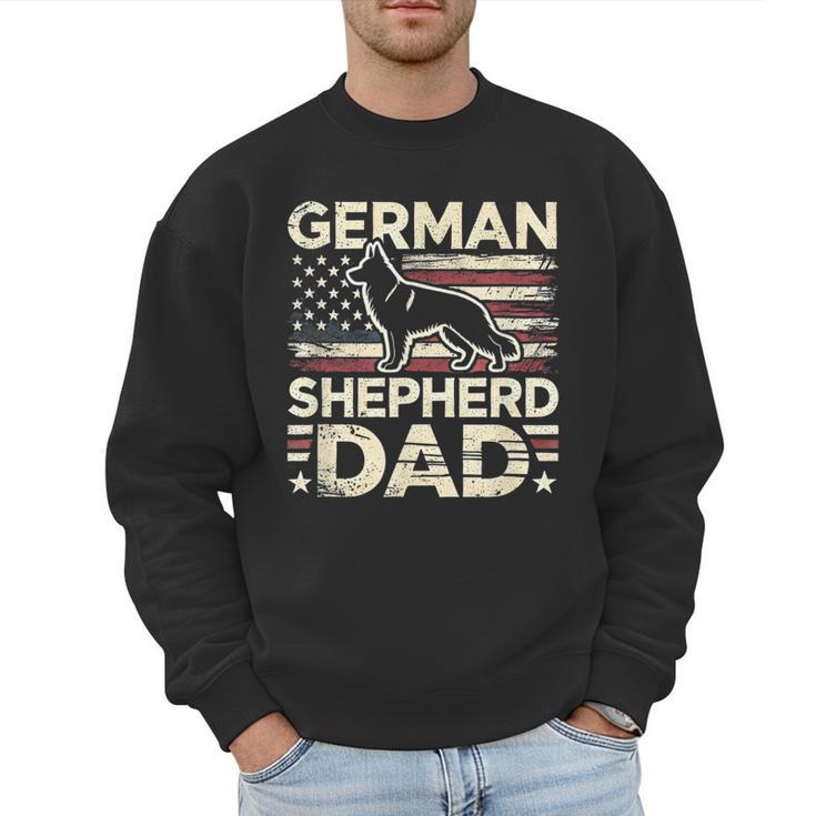 German Shepherd Dad Shirt American Flag German Shepherds Men Sweatshirt