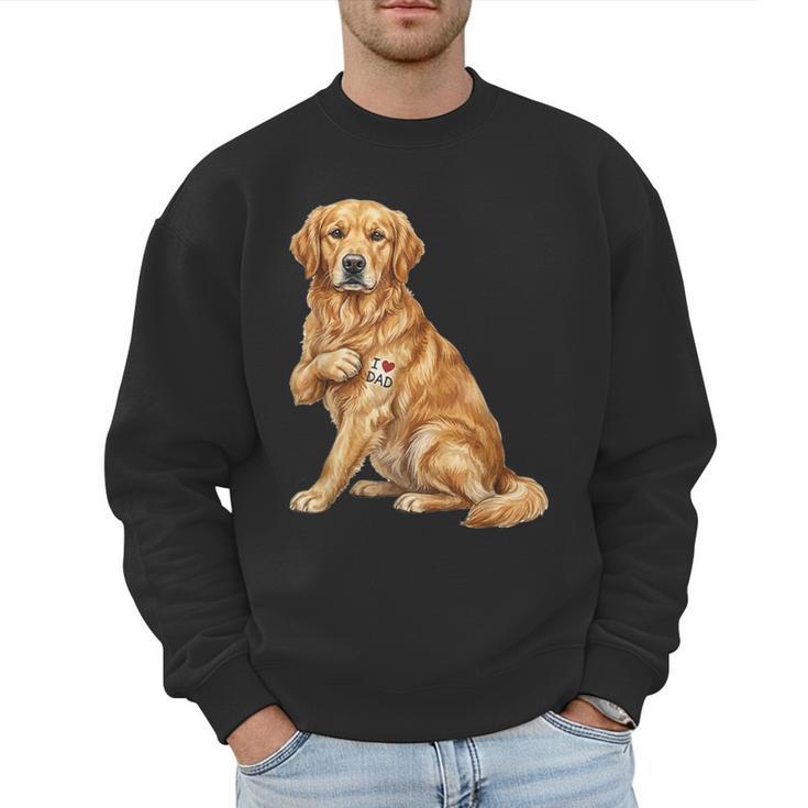 Golden Retriever I Love Dad Dog Dad Father's Day Men Sweatshirt