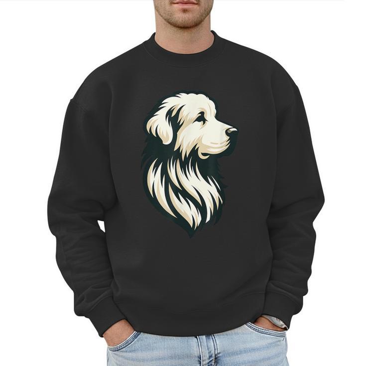 Great Pyrenees Pyr Minimalist Simple Dog Mom Dad Boys Girls Men Sweatshirt