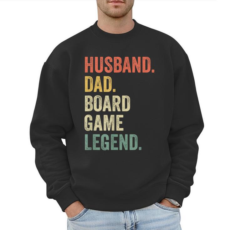 Husband Dad Board Game Night Legend Father Vintage Men Sweatshirt