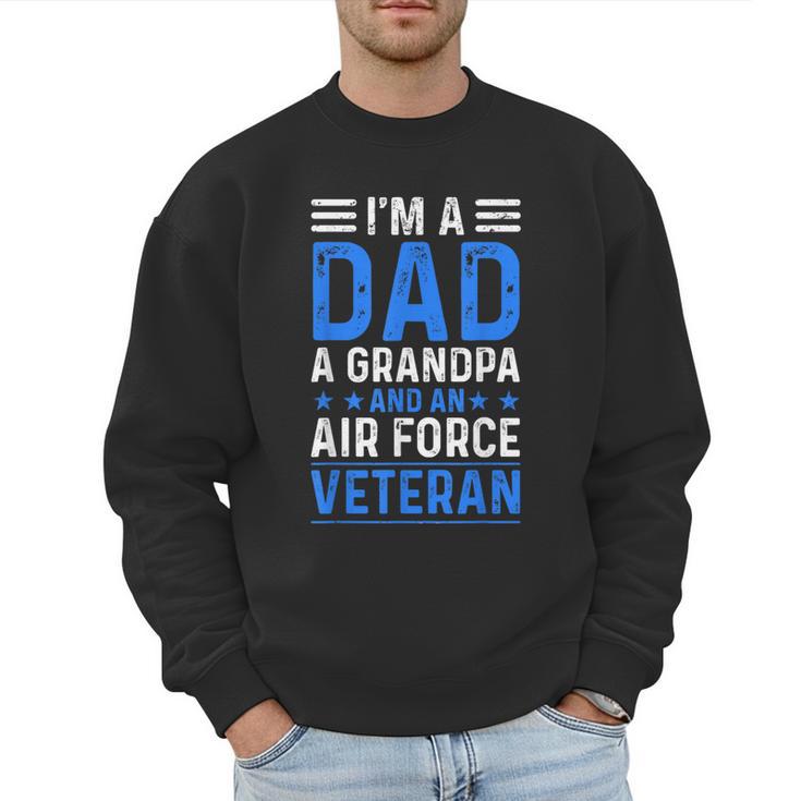 I’m A Dad Grandpa Air Force Veteran Distressed Men Sweatshirt