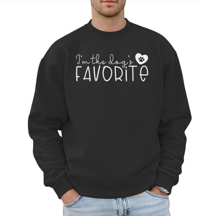 I'm The Dog's Favorite Cute Dog Mom Dad Pet Lover Men Women Kids Men Sweatshirt