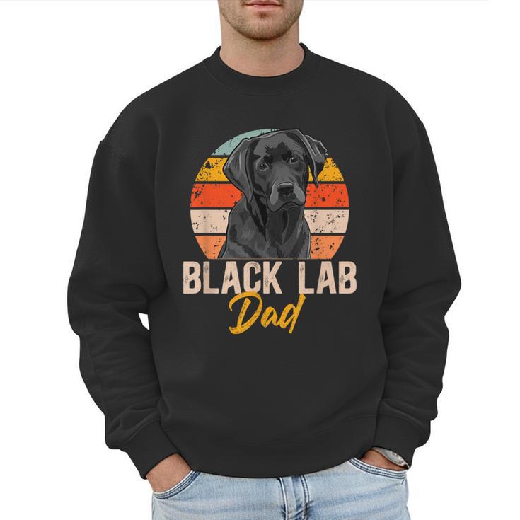 Lab Dad Retro Black Labrador Owner Men Sweatshirt