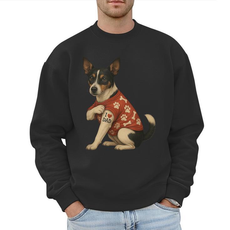 I Love Dad Tattoo Rat Terrier Dad Men Sweatshirt