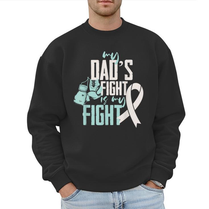 Lung Cancer Dad Ribbon Men Sweatshirt
