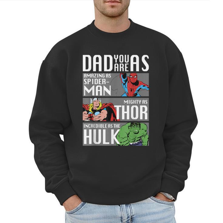 Marvel Father's Day Spider-Man Thor Hulk Dad Attributes Men Sweatshirt
