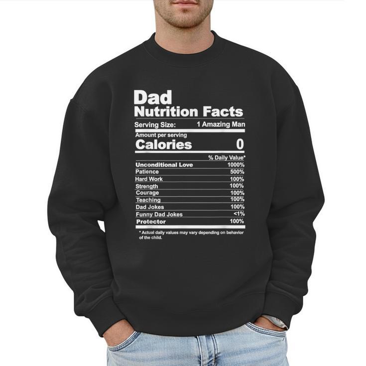 Miftees Fathers Day Tees Dad Nutrition Facts Men Sweatshirt