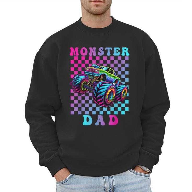Monster Truck Dad Family Matching Shirt Truck Lovers Men Sweatshirt