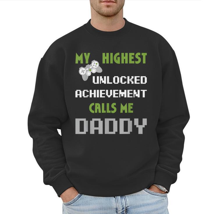 Nerdy Father Day Gamer Dad Daddy Men Love Video Gaming Men Sweatshirt