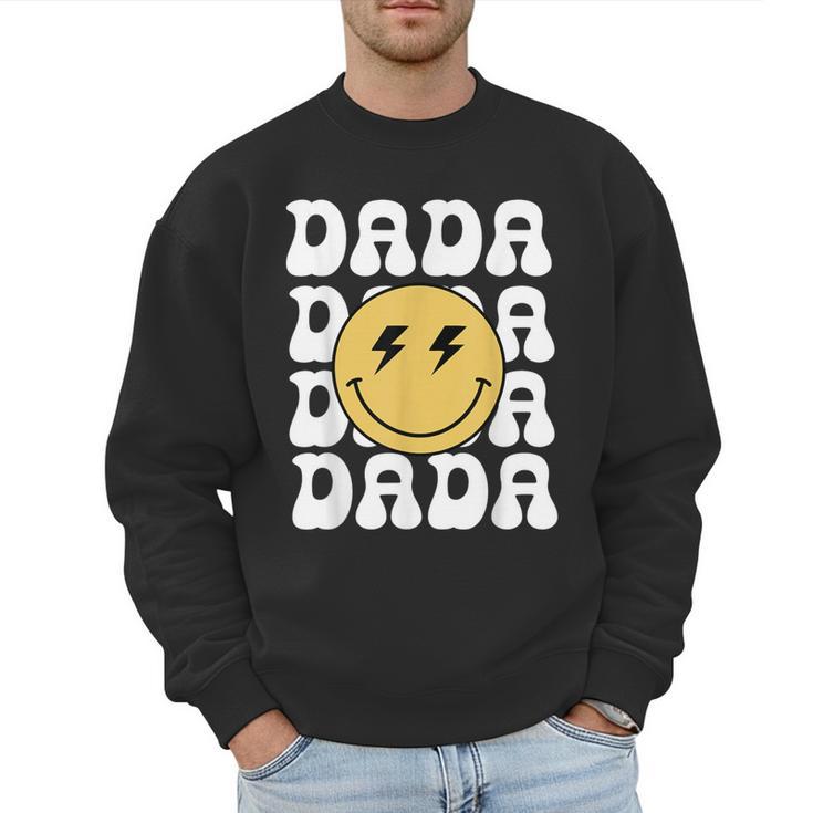 One Happy Family Birthday Matching Apparel Dada One Happy Dude Birthday Theme Family Matching  Adult Child Short Sleeve Crew Neck Classic Fit Polyester 50 Cotton 50 Men Sweatshirt