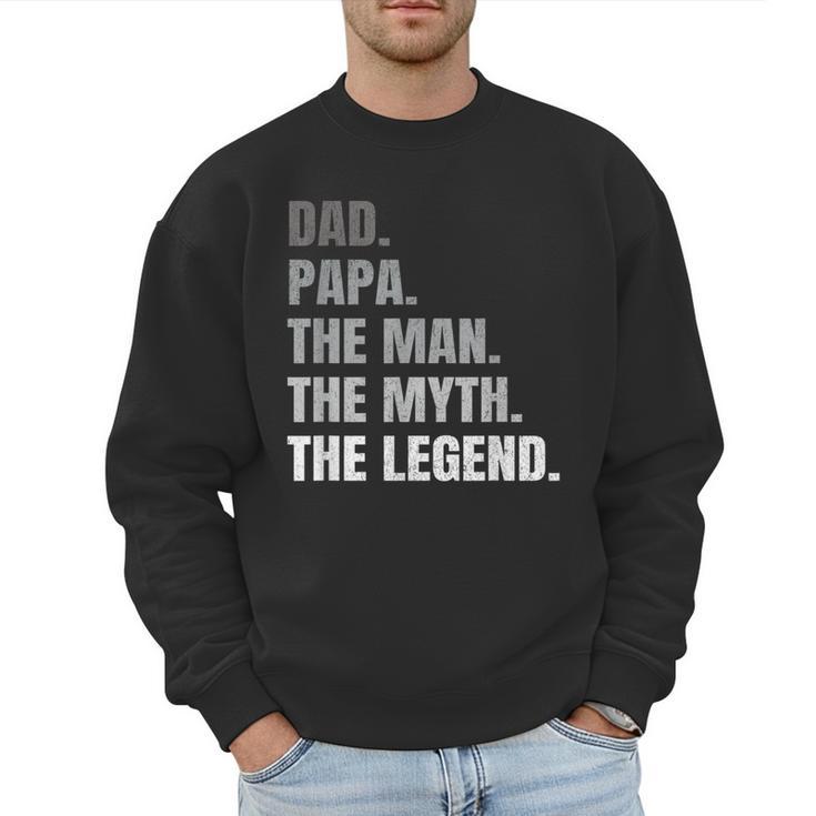 Papa Dad Legend Men Grandpa Christmas Father's Day Birthday Men Sweatshirt