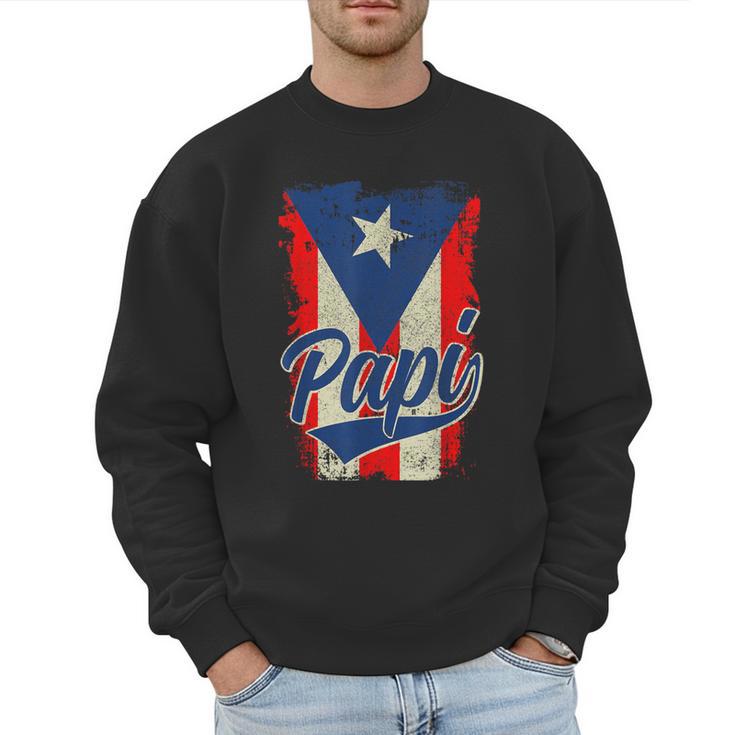 Papi Puerto Rican Dad Puerto Rico Pride Boricua Father's Day Men Sweatshirt