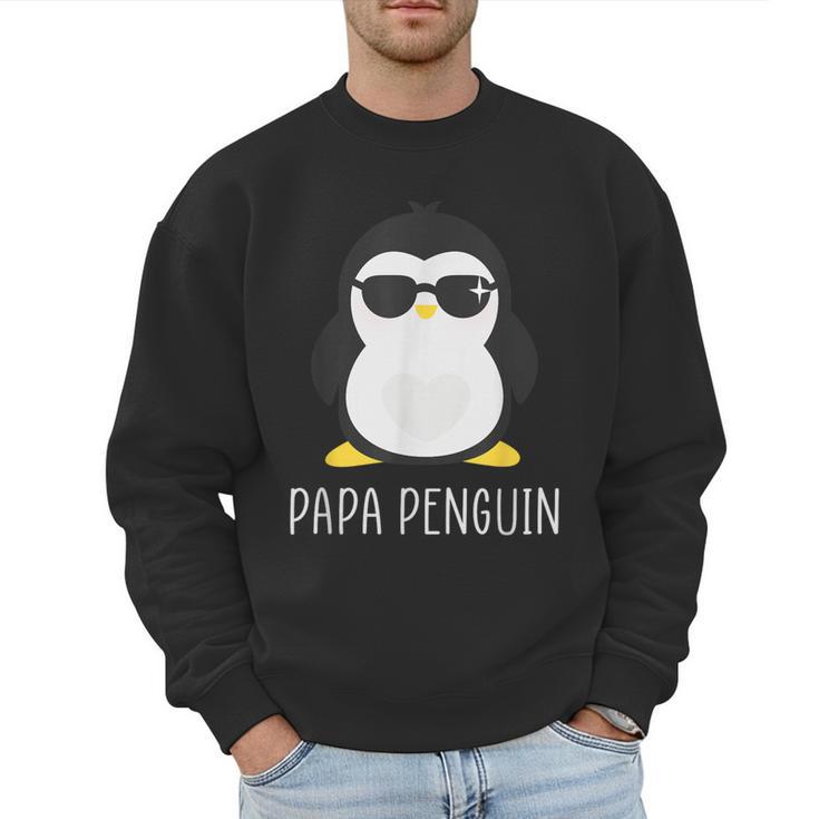 Penguin Papa Father's & Cute Dad Men Sweatshirt