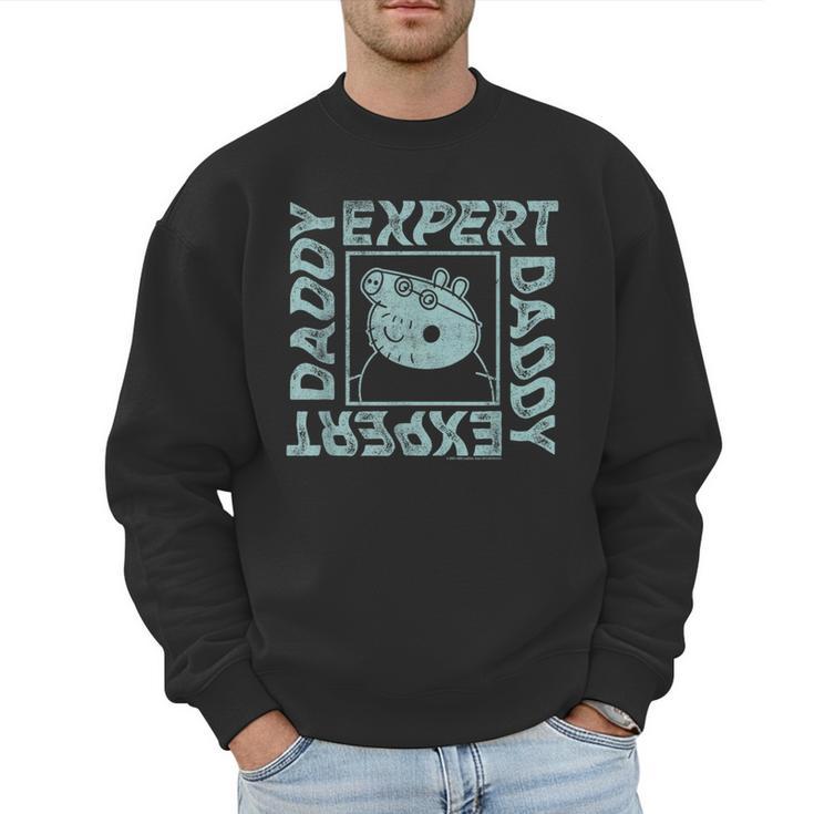 Peppa Pig Father's Day Expert Daddy Vintage Faded Box Logo Men Sweatshirt