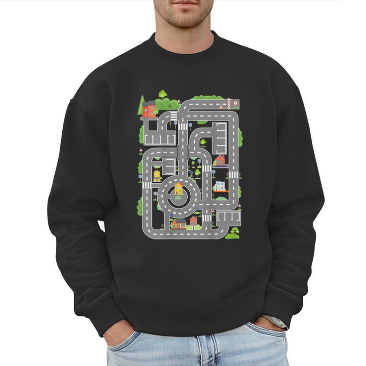 Play Cars On Dad's Back Shirt Kids And Fathers Play Men Sweatshirt