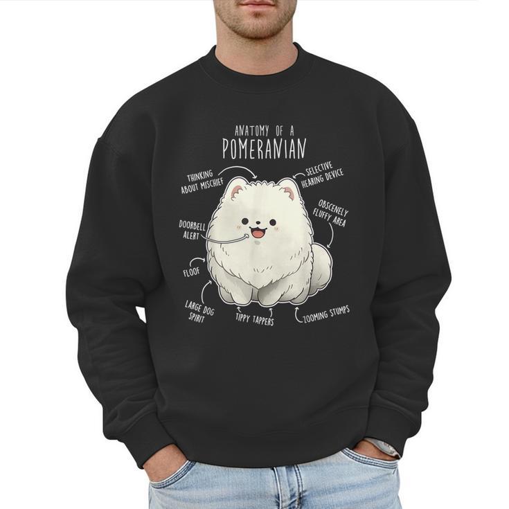 Pomeranian Anatomy Cute Pet Pom Mom Dog Dad For Men Women Girls Kids Men Sweatshirt
