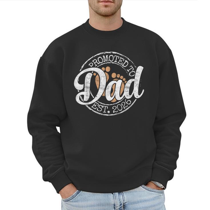 Promoted To Dad Est 2026 Stamp First Time Daddy To Be Men Sweatshirt