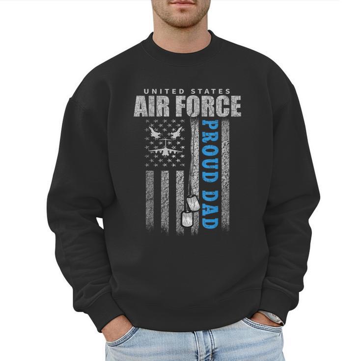 Proud Air Force Dad Of The US Air Force USA Flag Men Sweatshirt