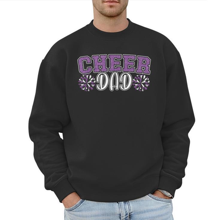 Proud Cheer Dad My Favorite Cheerleader Calls Me Dad Purple Men Sweatshirt