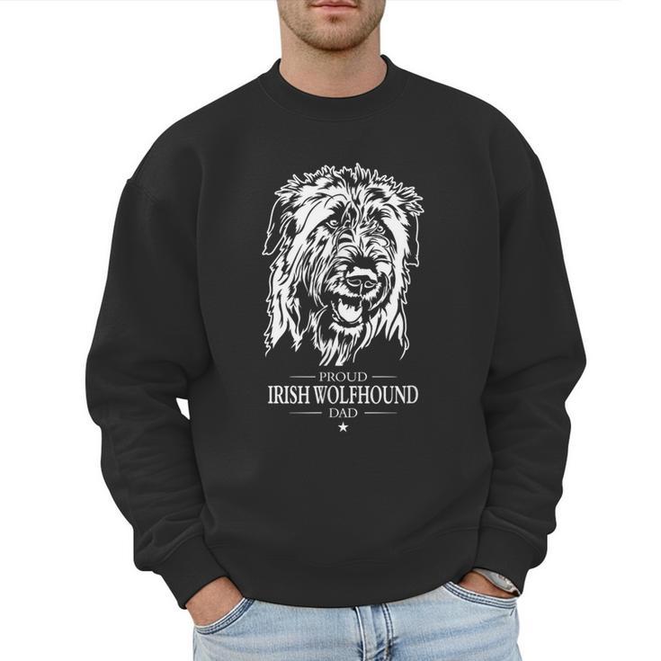 Proud Irish Wolfhound Dad Dog Dad Irish Wolfhound Dog Men Sweatshirt