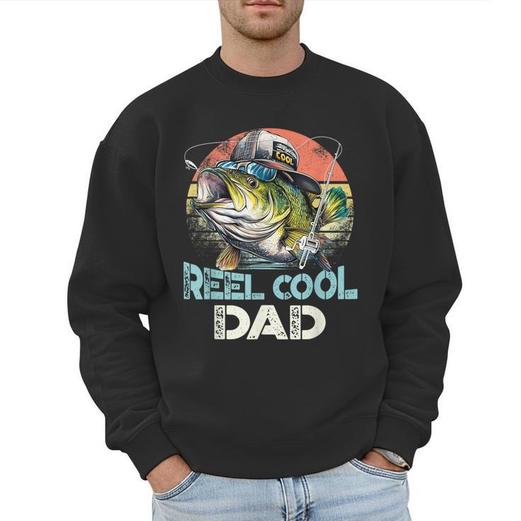 Reel Cool Dad Fishing Vintage Retro Father's Day Men Sweatshirt