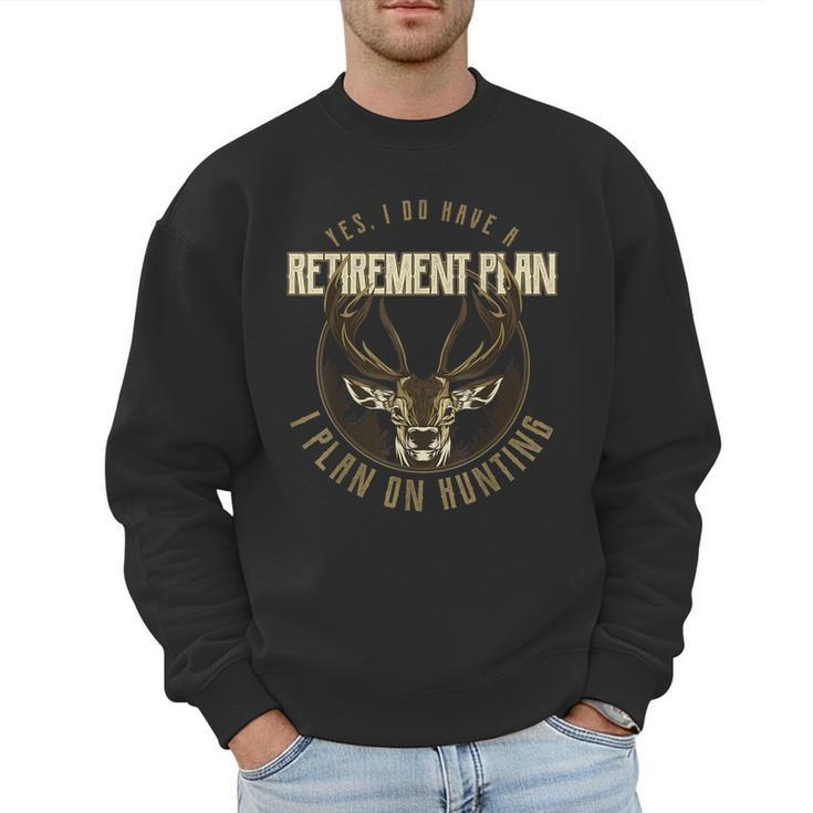 Retirement Grandpa Hunting Deer Elk Retired Hunter Dad Men Sweatshirt